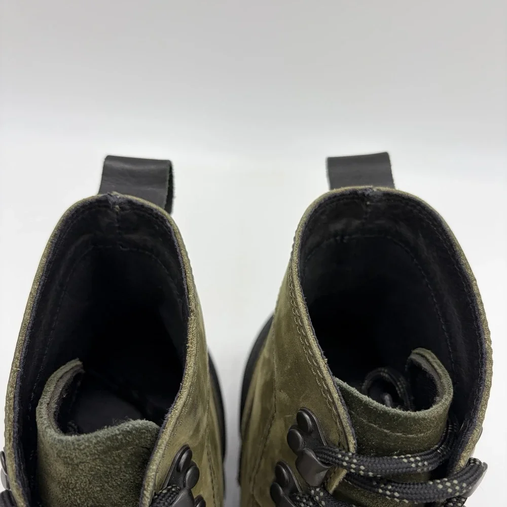 Sorel Mens 10 Boots Ankeny Mid Ankle Hiker Army Green NM2100-383 Waterproof